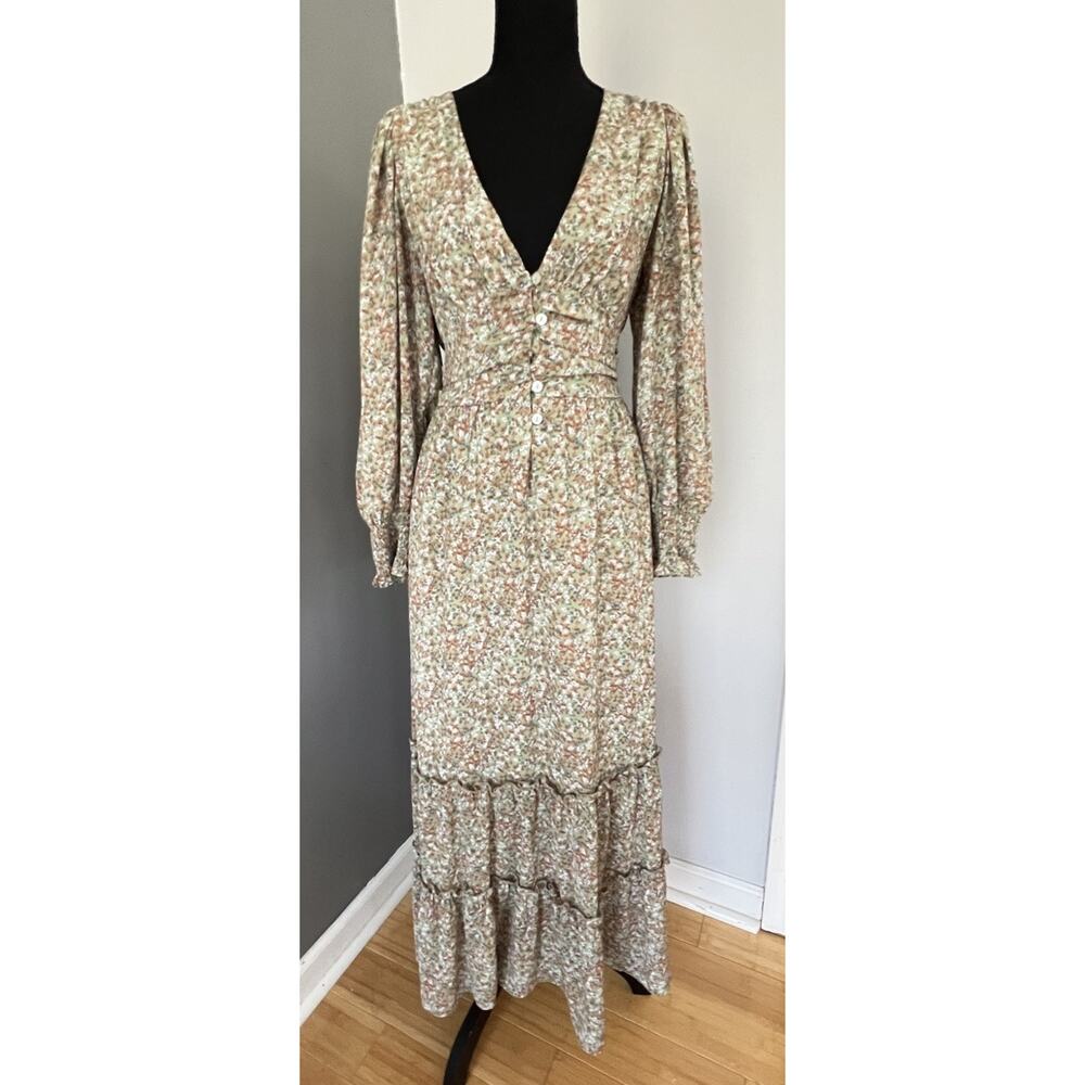 Altar’d State Boho Floral Cottagecore Coquette Maxi Dress size Small READ DESC